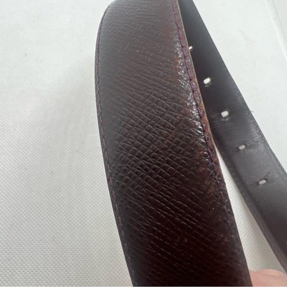 Authentic Men’s Louis Vuitton Taiga Ceinture Leather Belt 110cm fits 34-38 - Picture 7 of 11